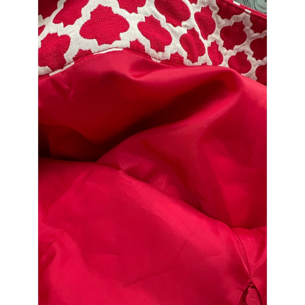 Loft Preppy Chic Red White Geometric Print A-Line Mini Skirt, Lined,  Size 4 - Picture 11 of 15